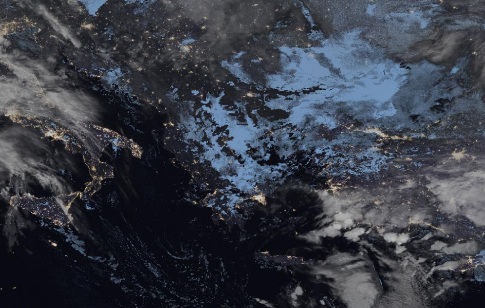 Τελευταία δορυφορική εικόνα νεφοκάλυψης