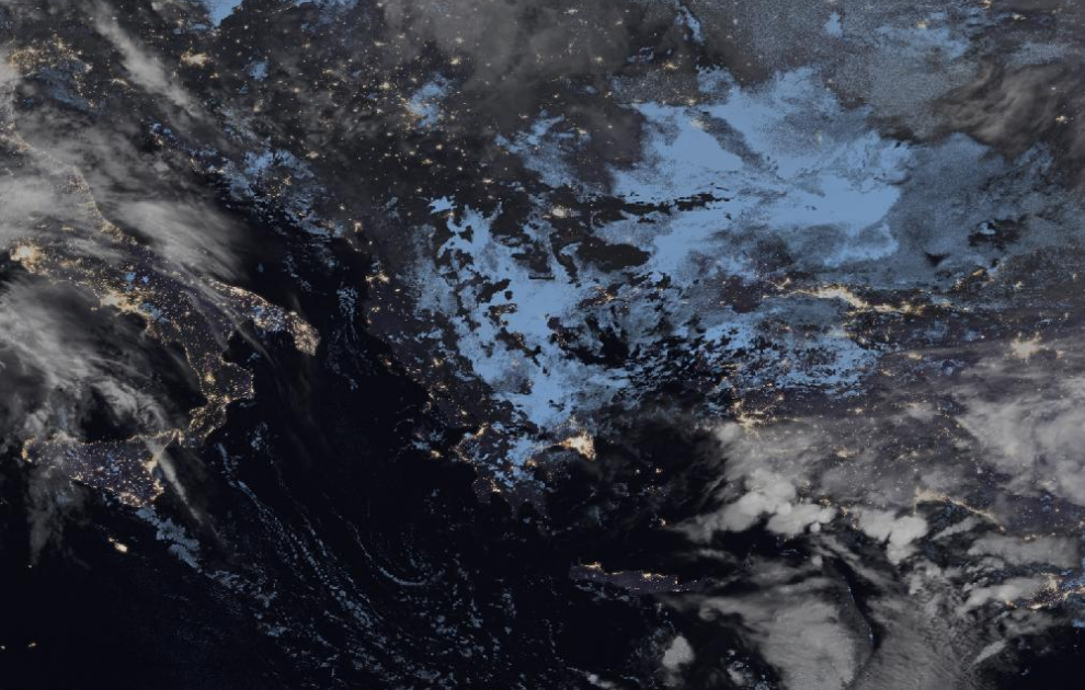 Τελευταία δορυφορική εικόνα νεφοκάλυψης