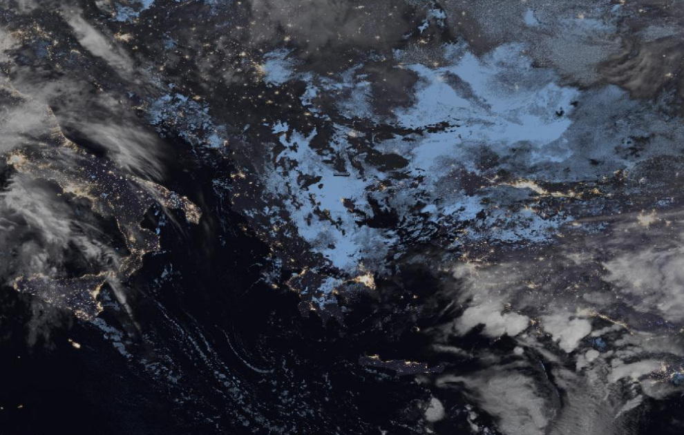 Τελευταία δορυφορική εικόνα νεφοκάλυψης