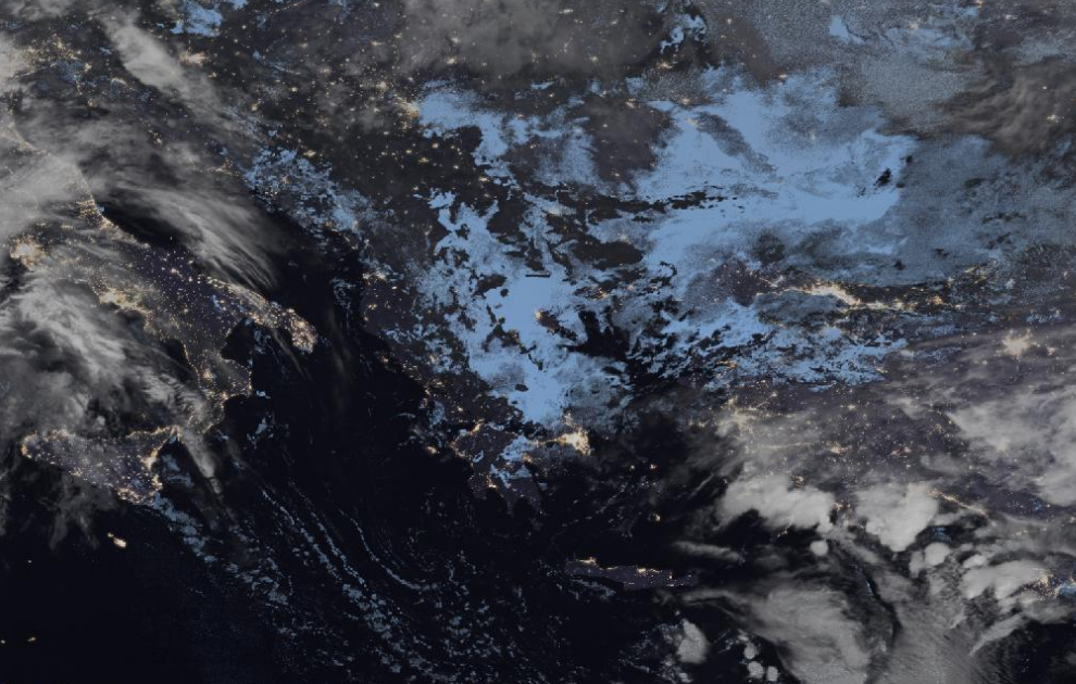 Τελευταία δορυφορική εικόνα νεφοκάλυψης