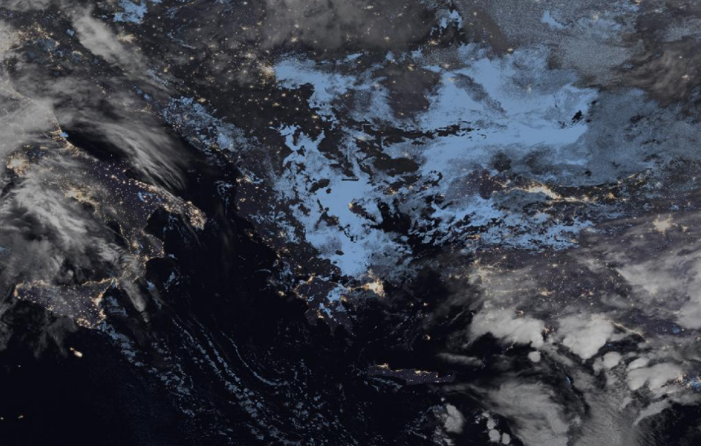 Τελευταία δορυφορική εικόνα νεφοκάλυψης