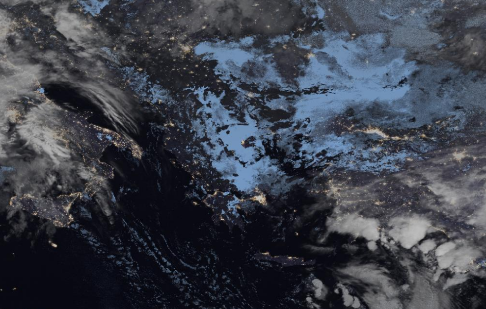 Τελευταία δορυφορική εικόνα νεφοκάλυψης