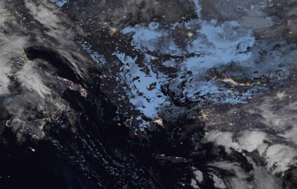 Τελευταία δορυφορική εικόνα νεφοκάλυψης