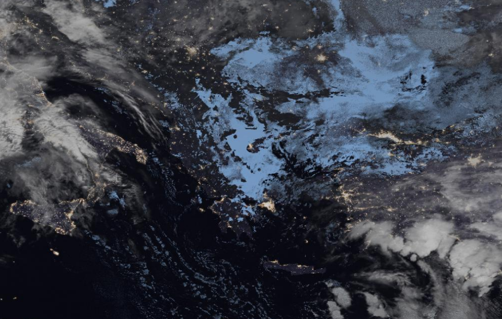 Τελευταία δορυφορική εικόνα νεφοκάλυψης