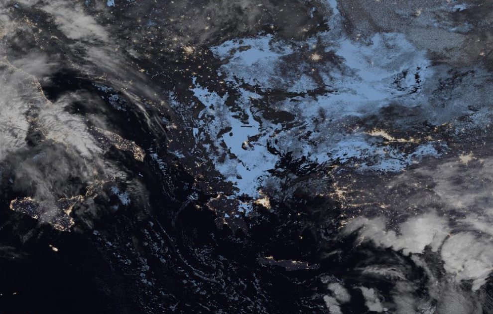 Τελευταία δορυφορική εικόνα νεφοκάλυψης