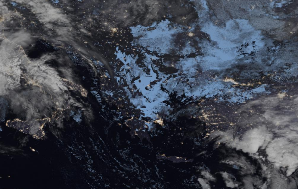 Τελευταία δορυφορική εικόνα νεφοκάλυψης