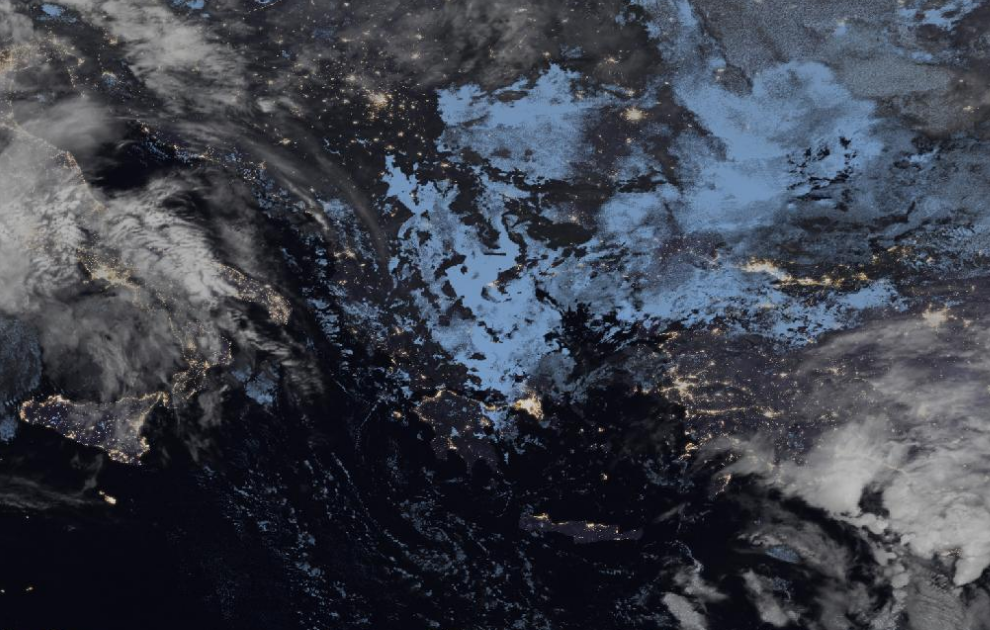 Τελευταία δορυφορική εικόνα νεφοκάλυψης