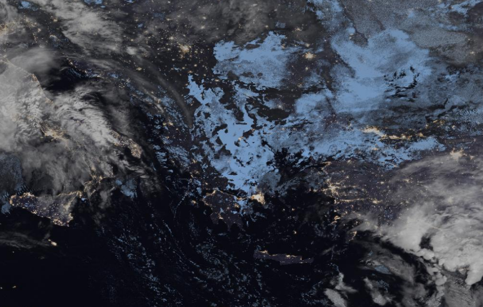 Τελευταία δορυφορική εικόνα νεφοκάλυψης