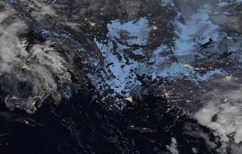 Τελευταία δορυφορική εικόνα νεφοκάλυψης