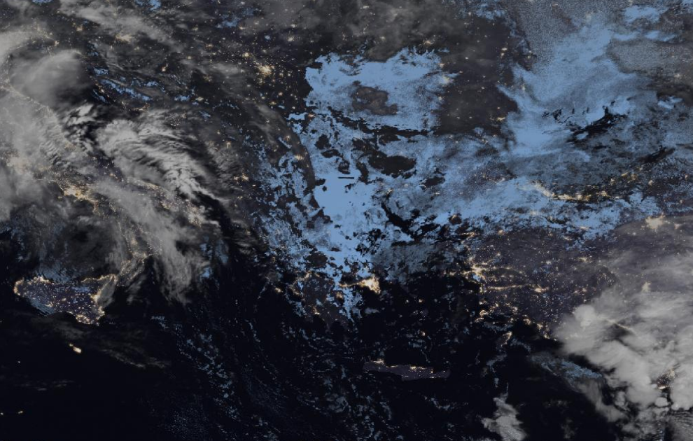 Τελευταία δορυφορική εικόνα νεφοκάλυψης