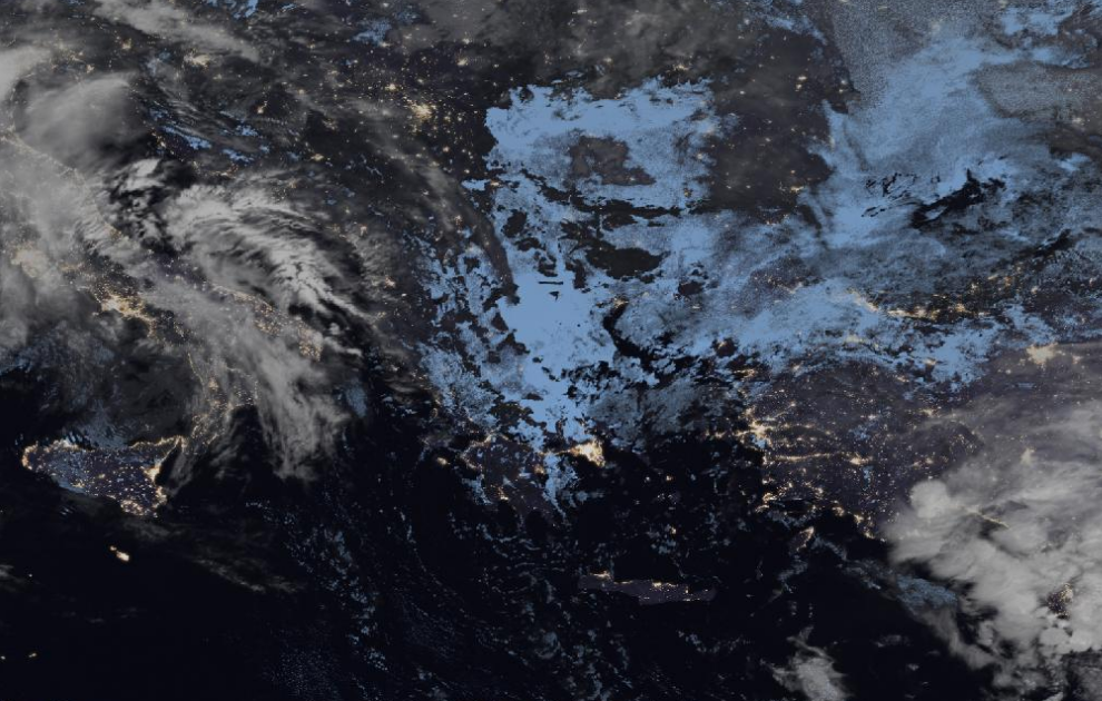 Τελευταία δορυφορική εικόνα νεφοκάλυψης