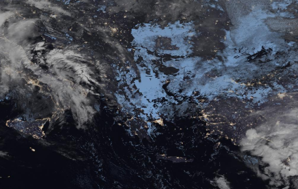 Τελευταία δορυφορική εικόνα νεφοκάλυψης