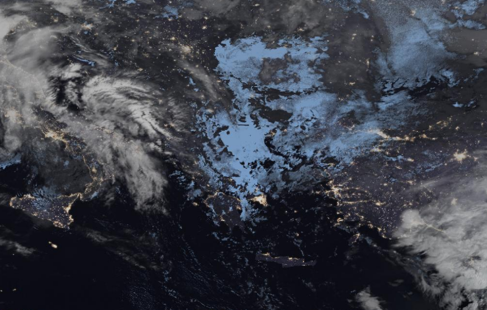 Τελευταία δορυφορική εικόνα νεφοκάλυψης