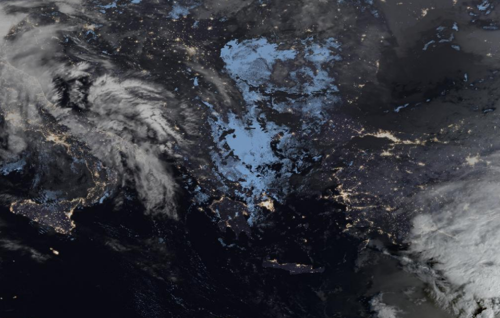 Τελευταία δορυφορική εικόνα νεφοκάλυψης