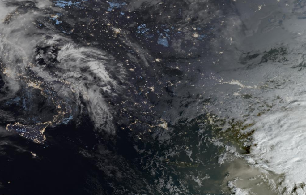 Τελευταία δορυφορική εικόνα νεφοκάλυψης