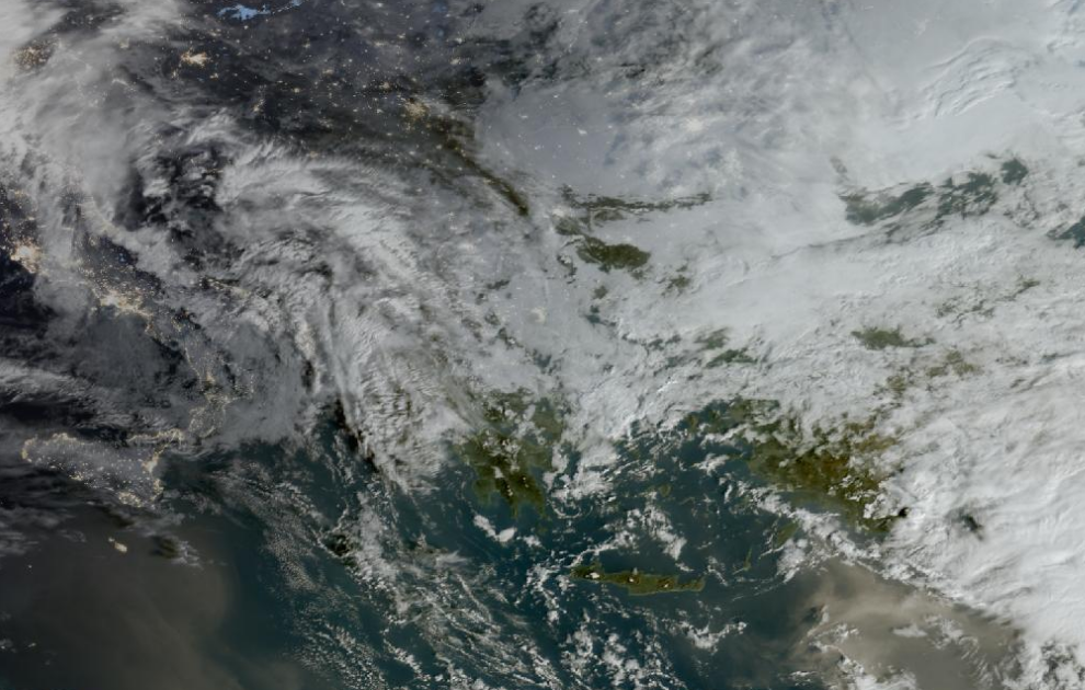 Τελευταία δορυφορική εικόνα νεφοκάλυψης