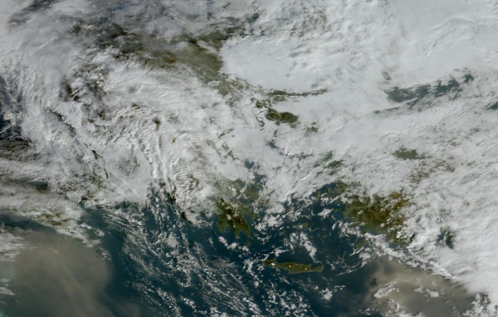 Τελευταία δορυφορική εικόνα νεφοκάλυψης