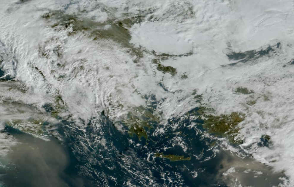 Τελευταία δορυφορική εικόνα νεφοκάλυψης