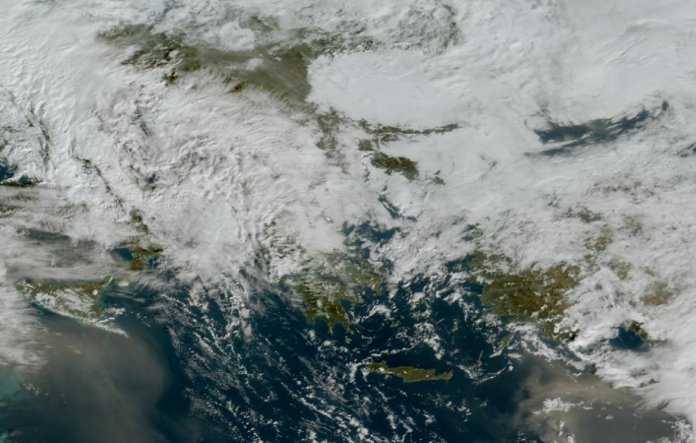 Τελευταία δορυφορική εικόνα νεφοκάλυψης