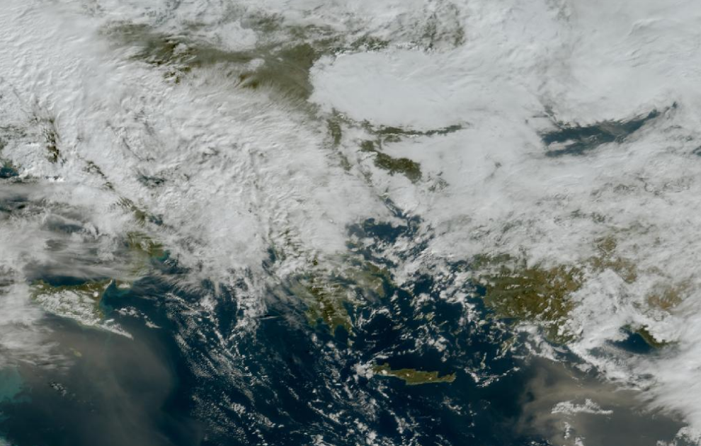 Τελευταία δορυφορική εικόνα νεφοκάλυψης