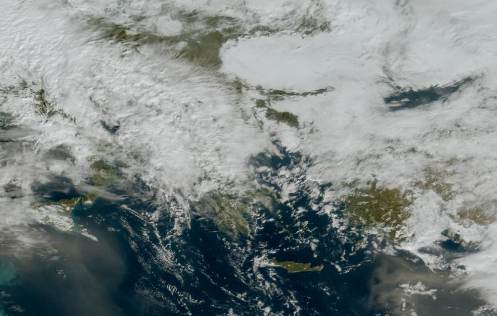 Τελευταία δορυφορική εικόνα νεφοκάλυψης