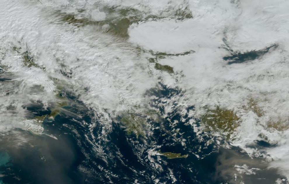 Τελευταία δορυφορική εικόνα νεφοκάλυψης