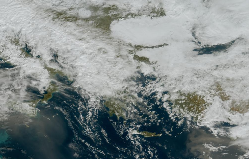 Τελευταία δορυφορική εικόνα νεφοκάλυψης