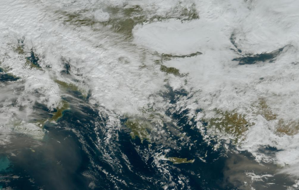 Τελευταία δορυφορική εικόνα νεφοκάλυψης