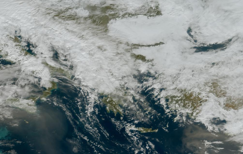 Τελευταία δορυφορική εικόνα νεφοκάλυψης