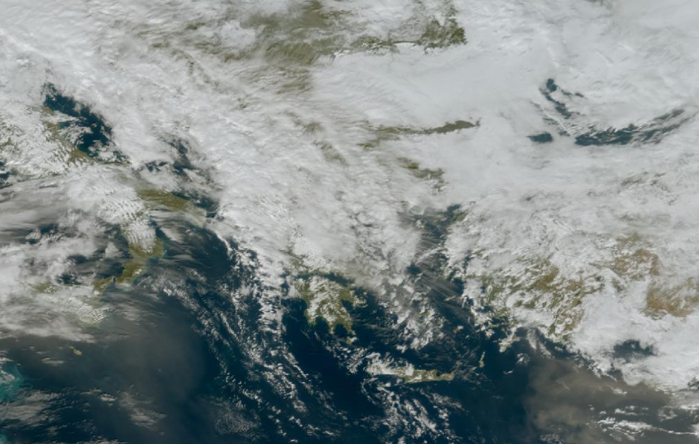 Τελευταία δορυφορική εικόνα νεφοκάλυψης