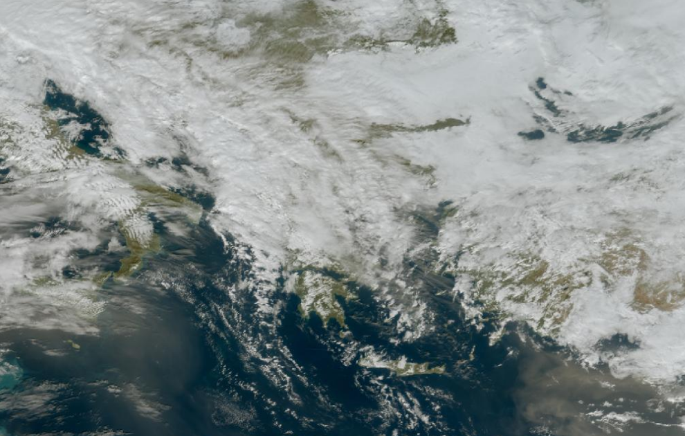 Τελευταία δορυφορική εικόνα νεφοκάλυψης