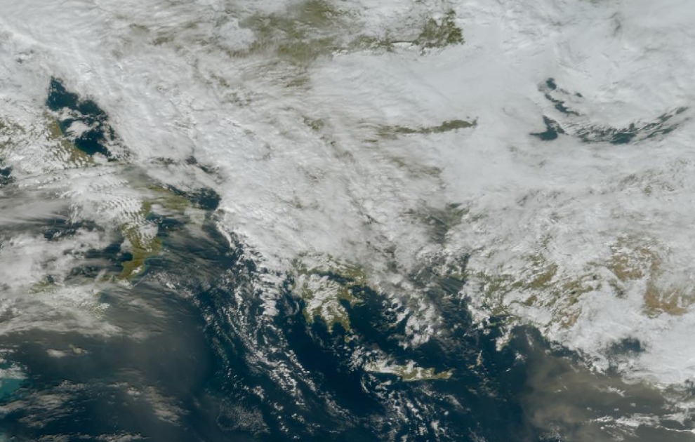 Τελευταία δορυφορική εικόνα νεφοκάλυψης