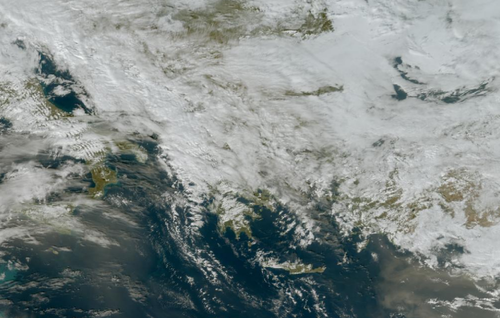 Τελευταία δορυφορική εικόνα νεφοκάλυψης