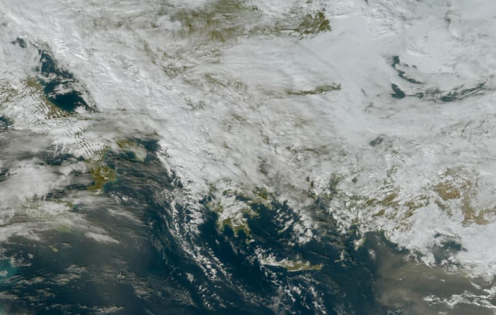 Τελευταία δορυφορική εικόνα νεφοκάλυψης