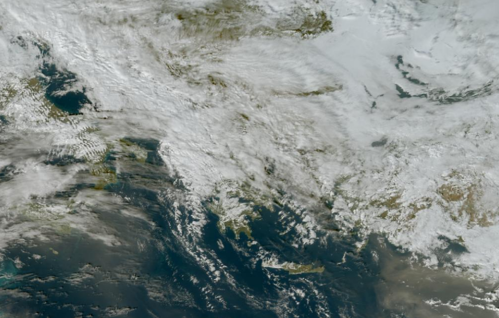 Τελευταία δορυφορική εικόνα νεφοκάλυψης