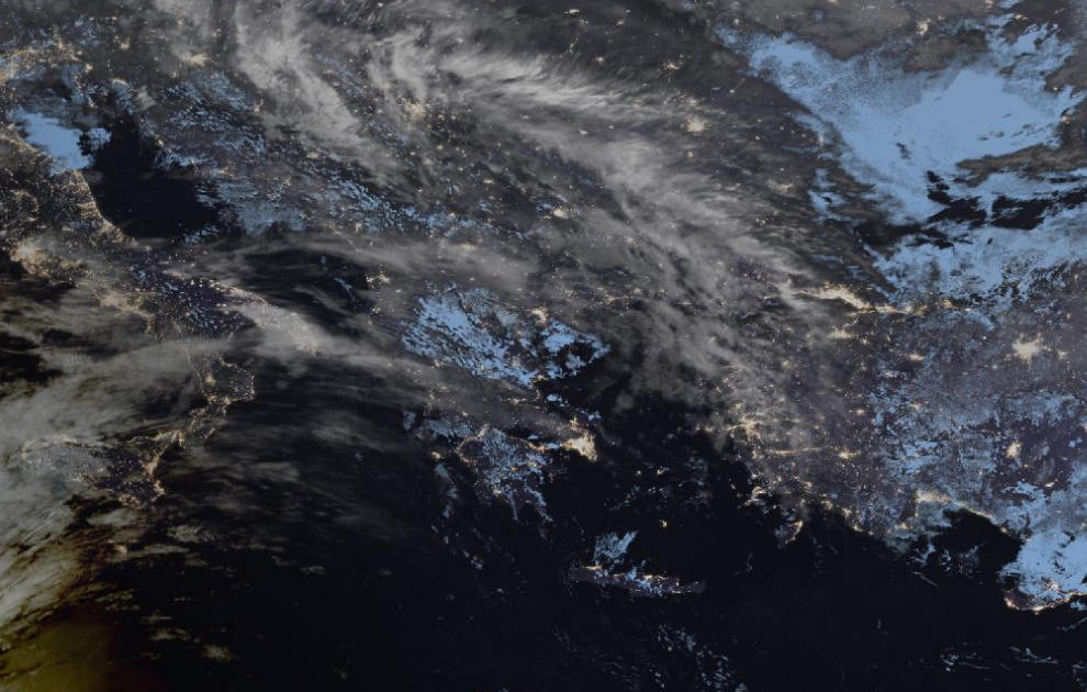 Τελευταία δορυφορική εικόνα νεφοκάλυψης