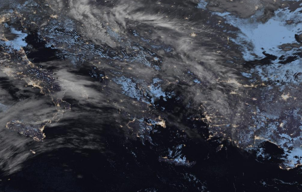 Τελευταία δορυφορική εικόνα νεφοκάλυψης