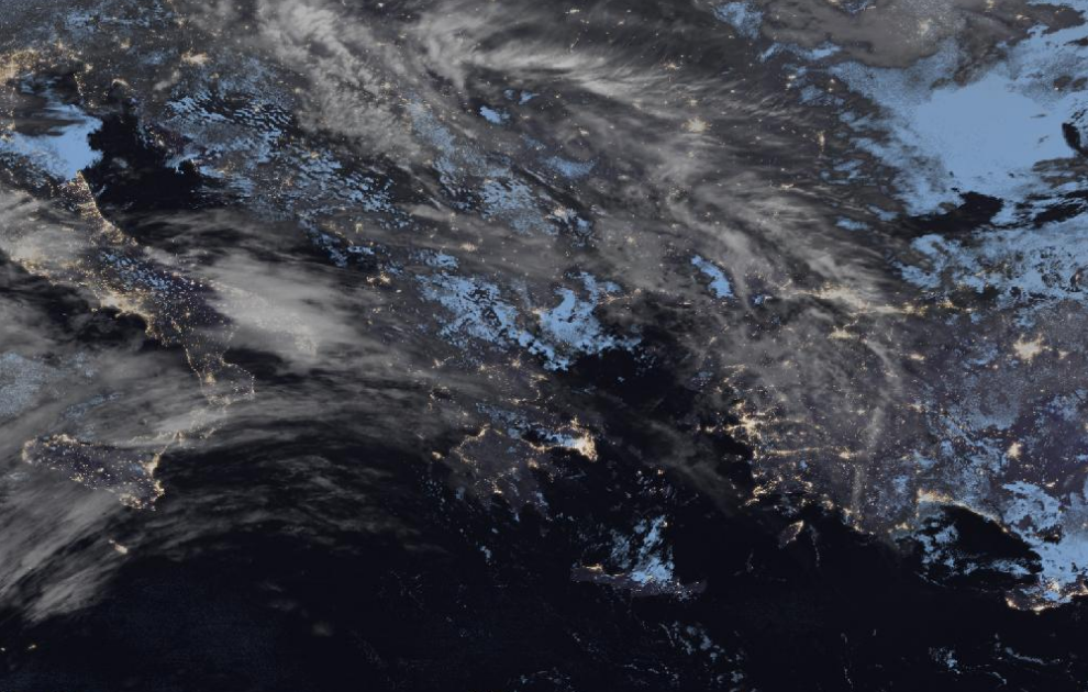 Τελευταία δορυφορική εικόνα νεφοκάλυψης