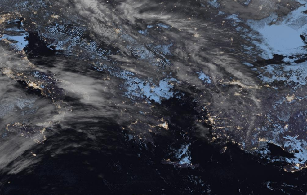 Τελευταία δορυφορική εικόνα νεφοκάλυψης