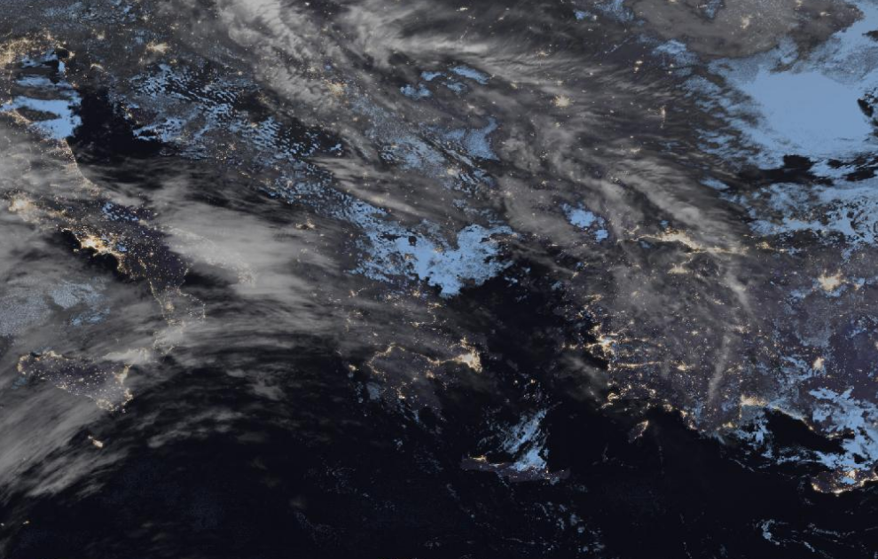 Τελευταία δορυφορική εικόνα νεφοκάλυψης