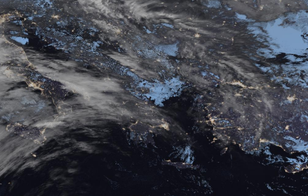 Τελευταία δορυφορική εικόνα νεφοκάλυψης