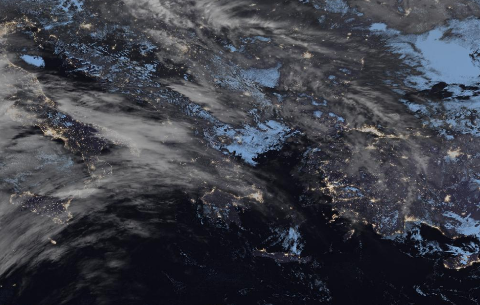 Τελευταία δορυφορική εικόνα νεφοκάλυψης