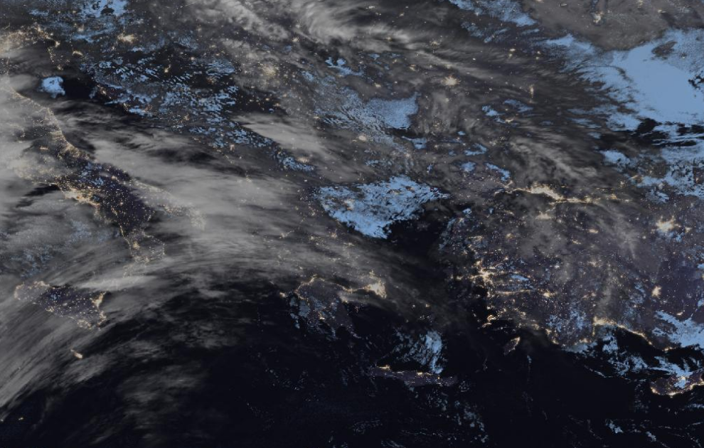 Τελευταία δορυφορική εικόνα νεφοκάλυψης