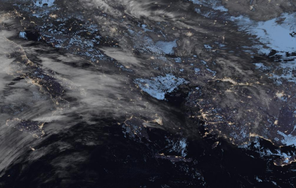 Τελευταία δορυφορική εικόνα νεφοκάλυψης