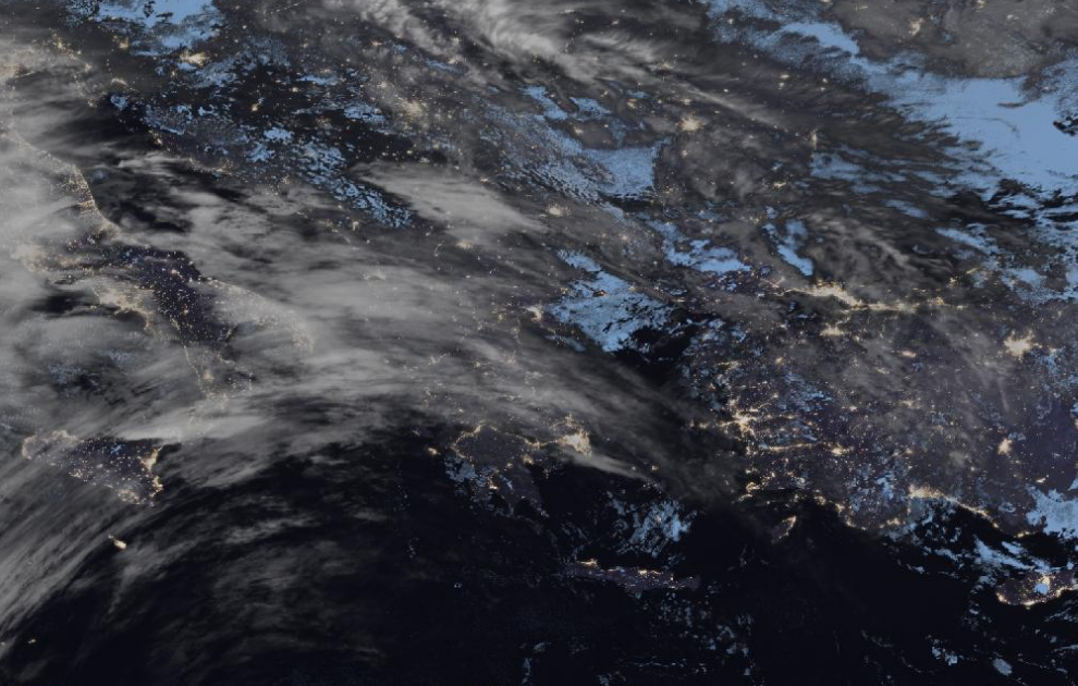 Τελευταία δορυφορική εικόνα νεφοκάλυψης