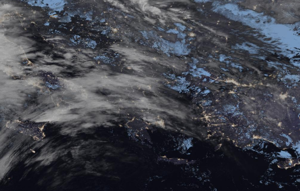 Τελευταία δορυφορική εικόνα νεφοκάλυψης