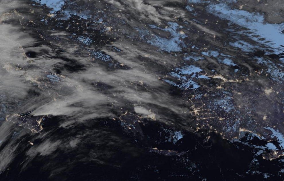 Τελευταία δορυφορική εικόνα νεφοκάλυψης