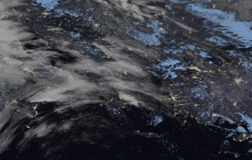 Τελευταία δορυφορική εικόνα νεφοκάλυψης