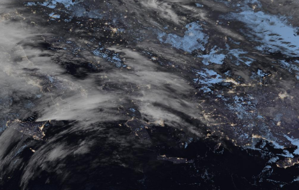 Τελευταία δορυφορική εικόνα νεφοκάλυψης