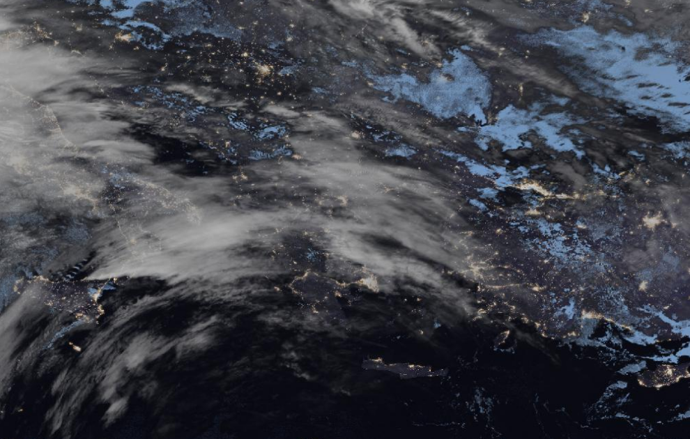 Τελευταία δορυφορική εικόνα νεφοκάλυψης